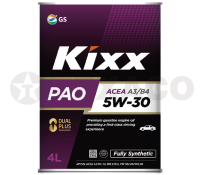 Масло моторное KIXX PAO 5W-30 SN/CF (4л) синтетическое