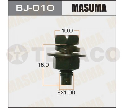 Болт с гайкой MASUMA M6х16x1.0 (6шт)
