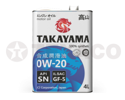 Масло моторное TAKAYAMA 0W-20 GF-5 SN (4л)