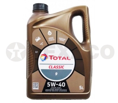 Масло моторное Total Classic 9 5W-40 SN/CF/A3/B4 (5л)