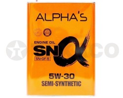 Масло моторное ALPHA'S SN SEMI-SINTHETIC 5W-30 (4л)