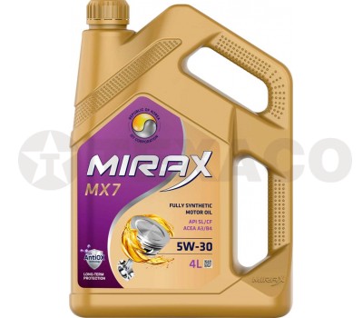 Масло моторное MIRAX MX7 5W-30 SL/CF A3/B4 (4л) синтетика
