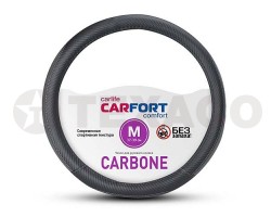 Оплетка на руль CARFORT Carbone черная (M) CS7162