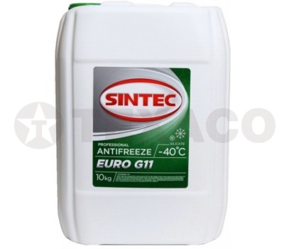 Антифриз SINTEC EURO G11 -40 зеленый (10кг)