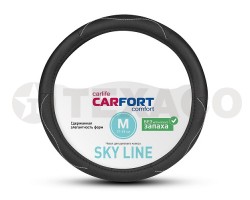 Оплетка на руль CARFORT Sky Line черная (M) 