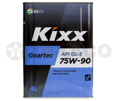 Масло трансмиссионное Kixx Geartec 75W-90 GL-5 (4л)