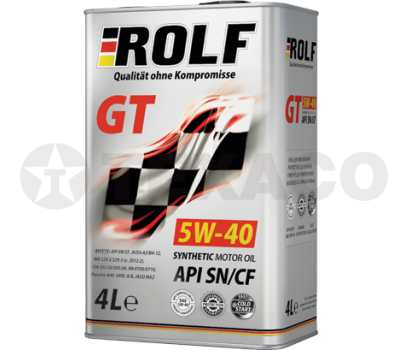 Масло моторное ROLF GT 5W-40 SN/CF (4л) синт