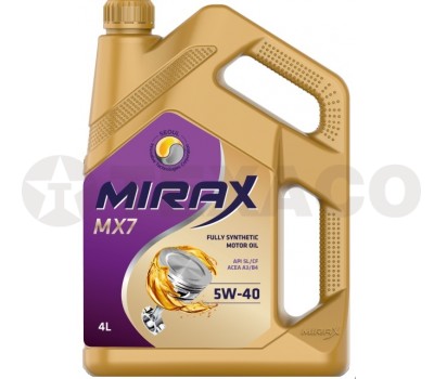 Масло моторное MIRAX MX7 5W-40 SL/CF A3/B4 (4л) синтетика