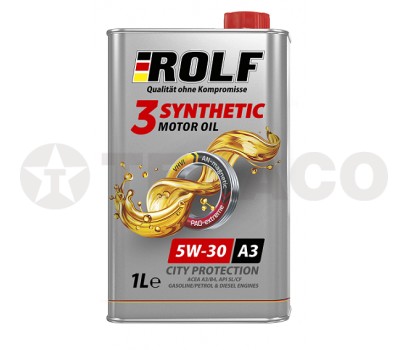 Масло моторное ROLF 3-SYNTHETIC 5W-30 A3/B4/SL/CF (1л) синтетическое