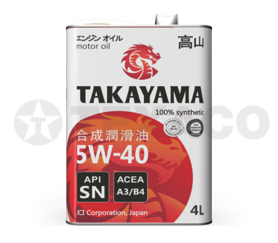 Масло моторное TAKAYAMA Adaptec 5W-40 A3/B4 SN/CF (4л)