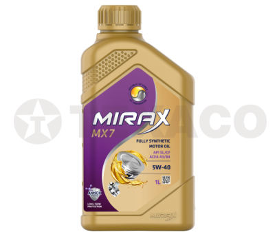 Масло моторное MIRAX MX7 5W-40 SL/CF A3/B4 (1л) синтетика
