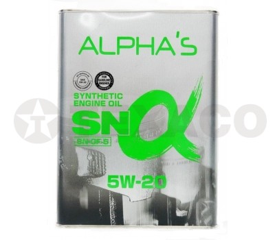 Масло моторное ALPHA'S SINTHETIC 5W-20 SP/GF-6A (4л)