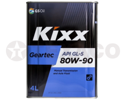 Масло трансмиссионное Kixx Geartec 80W-90 GL-5 (4л)